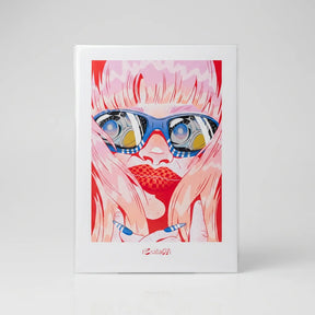 A4 Kunstdruck mit lebendigen Farben und abstrakten Motiven im Stil der Queer Kunst, auf mattem Papier gedruckt.