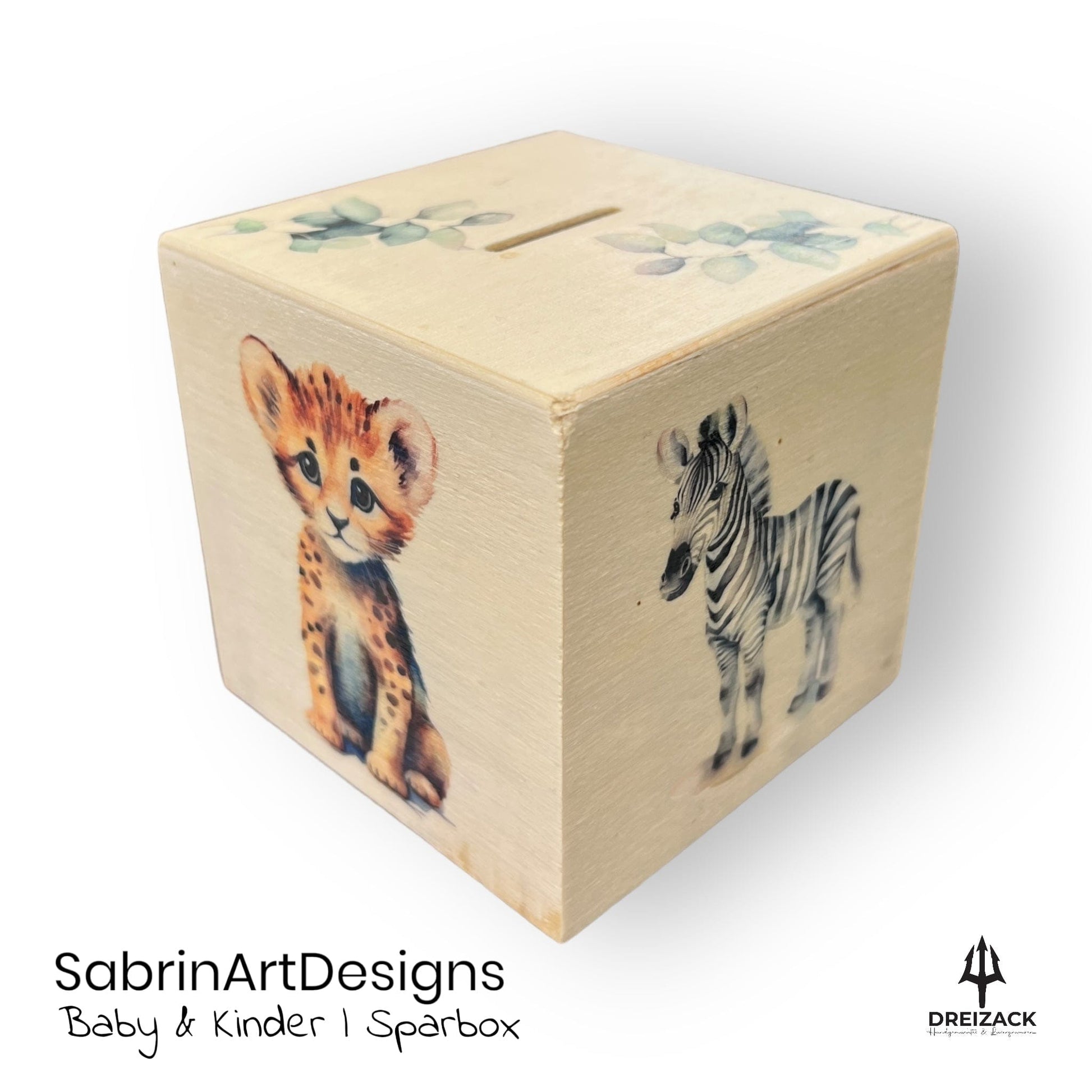 Holz-Sparbox mit Tiermotiven – Spielerisch Sparen mit Abenteuer Baby & Kinder SabrinArtDesign oesterreich handgemachte geschenke in wien