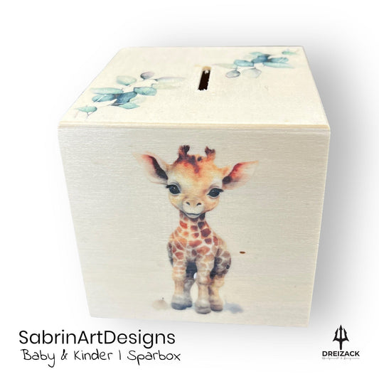 Holz-Sparbox mit Tiermotiven – Spielerisch Sparen mit Abenteuer Baby & Kinder SabrinArtDesign oesterreich handgemachte geschenke in wien