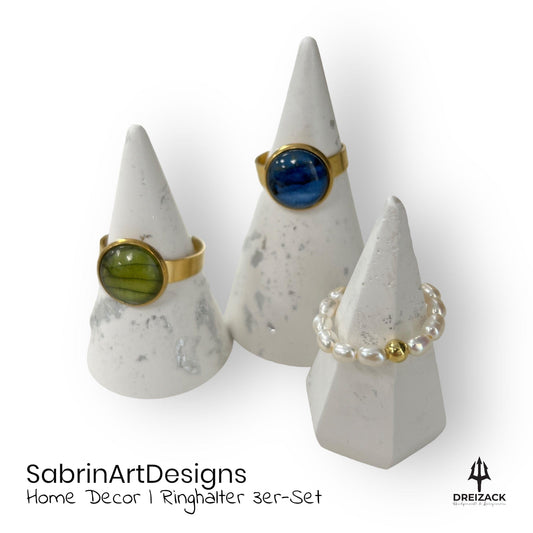 Ringhalter im 3er Set – Eleganz und Funktionalität Hand in Hand Home Decor SabrinArtDesign oesterreich handgemachte geschenke in wien