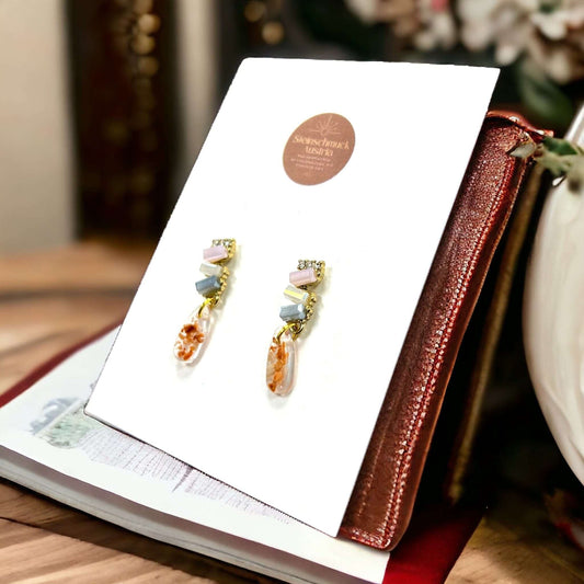 Handgemachte Steinschmuck Ohrringe Farbenspiel Schmuck Steinschmuck Austria oesterreich handgemachte geschenke in wien