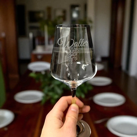 Gravierbares Weinglas im klassischen Design mit Wunschgravur – ideal für Gastronomie, Hochzeiten oder als Geschenk, 500 ml, spülmaschinenfest